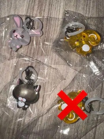 모피 토끼 메지루시 액세서리 3개 세트