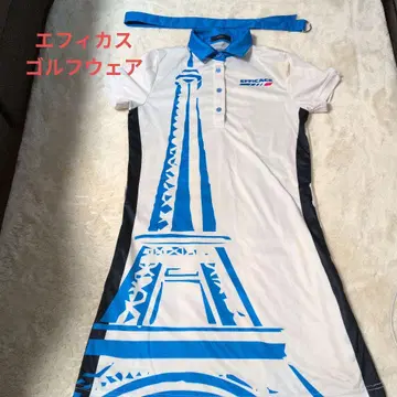 efficace 에펠탑 프린트 폴로 원피스