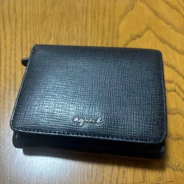 [ agnes b. ] HW11-01 3단 접이식 가죽 지갑 블랙