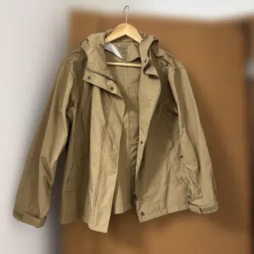 베이지 후드 부착 마운틴 후드티 S