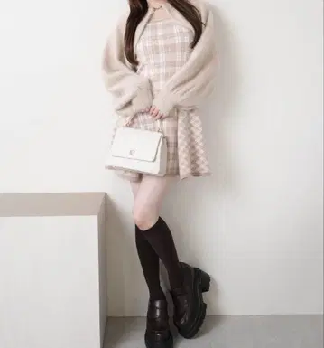 LIP SERVICE 페더 체크 앙상블 원피스