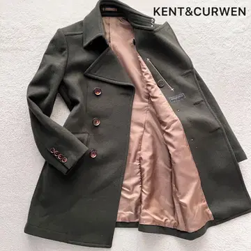 컨디션 최상 KENT&CURWEN 피 코트 더블 울 코트 고급