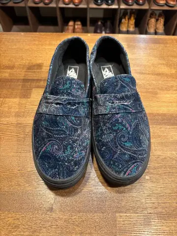 일본 미전개 US vans 페이즐리 벨벳 로퍼 31cm