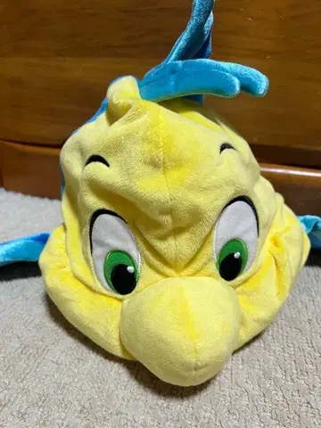 새상품급 레어 도쿄 디즈니 리조트 인어공주 플라운더 팬캡