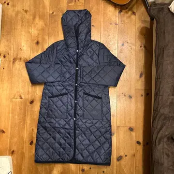 오켄 콜 네이비 퀼팅 자켓 후드 부착