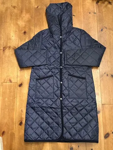 오켄 콜 네이비 퀼팅 자켓 후드 부착