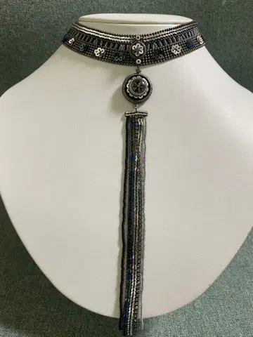 레어 미사용 새상품 SATELLITE PARIS 럭셔리 비즈 초커