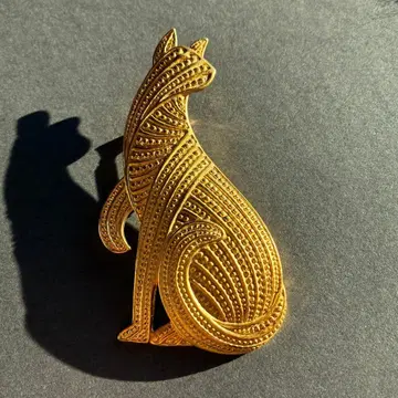 JJ 빈티지 고양이 모티브 브로치 (1988년 제조)
