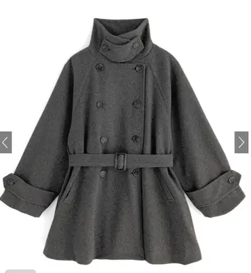 벨트 포함 멀티 Way 페이크 울 코트