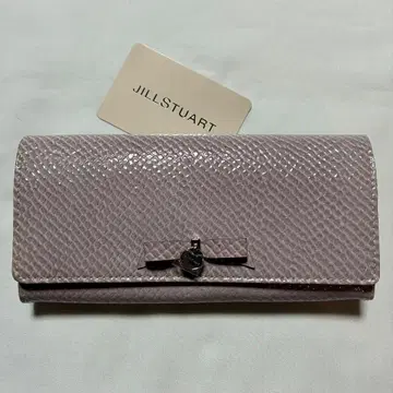 질스튜어트 소가죽 장지갑 (톤 다운 핑크 리본