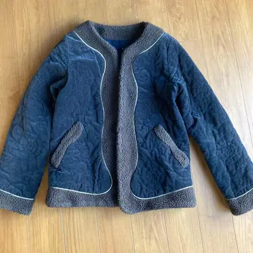 archi 리버서블 퀼팅 노카라 자켓