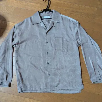 LIDnM 리드럼 빈티지 새틴 오픈 카라 셔츠 M