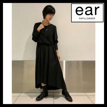 [ 새상품급 ] ear PAPILLONNER 카슈쿨 롱 원피스 블랙