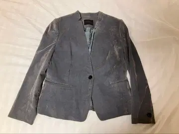 투모로우랜드 노카라 자켓 그레이