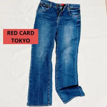 REDCARD TOKYO 데님 블루 스트레이트 사이즈 24
