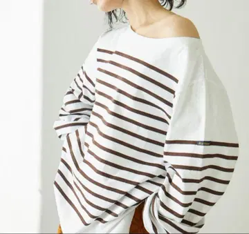 루미노아 보더 티셔츠 브라운