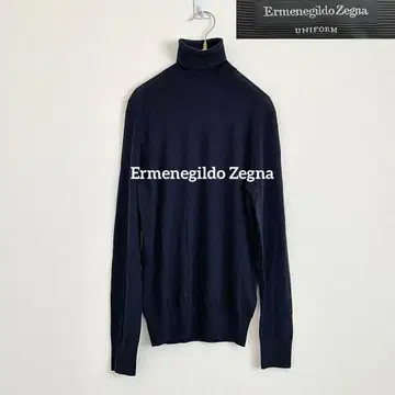 새상품급 Ermenegildo Zegna 터틀넥 스웨터 네이비 44