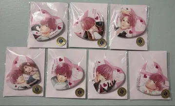 핑크와 하바네로 하트 캔뱃지 7종 세트