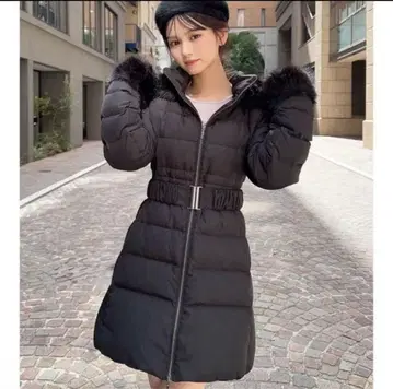 RESEXXY 리젝시 후드 부착 다운 코트 블랙 M