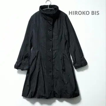 HIROKOBIS 히로코비스 타프타 소재 라이트 아우터 스프링 코트 블랙