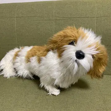 레어 HANSA 봉제 인형 시즈 강아지 복슬복슬 리얼 타카시마야