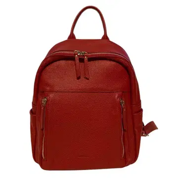 새상품급 BARCOS 발코스 슈링크 가죽 백팩 레드 소가죽제