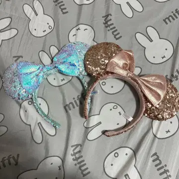 미키 모양 스팽글 머리띠 2개 세트