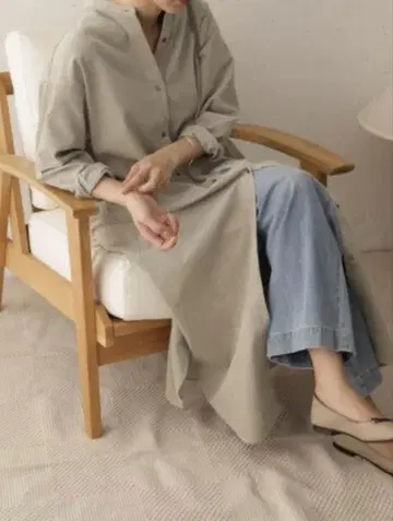 URBAN RESEARCH DOORS 스탠드 카라 코듀로이 원피스