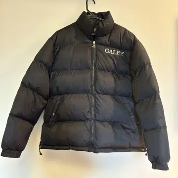 GALFY 블랙 다운 자켓 개 자수
