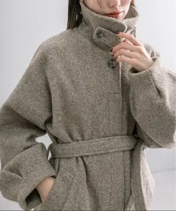 미스틱 미스틱 스탠다드 칼라 롱 코트