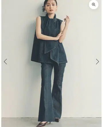 anuans 센터 심 플레어 데님