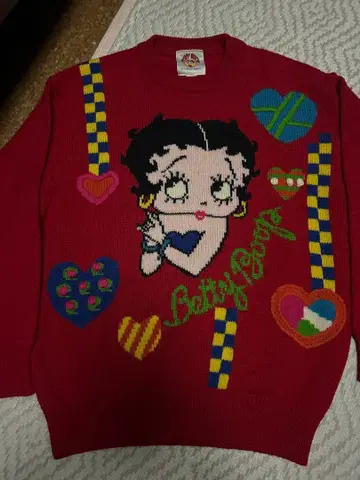 베티 붑 니트 스웨터 구제 의류