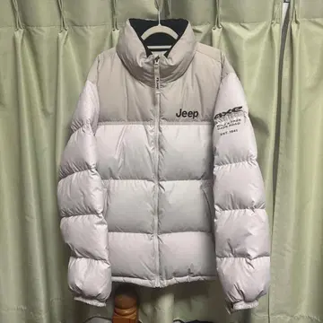 Jeep 다운 자켓 화이트/베이지