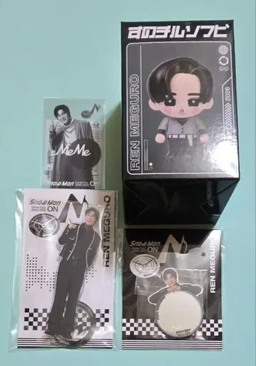 Snow Man ON 메구로 렌 소프트 비닐 아크릴 스탠드 스티커 세트