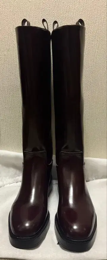 새상품 롱 부츠 ZARA 41 버건디