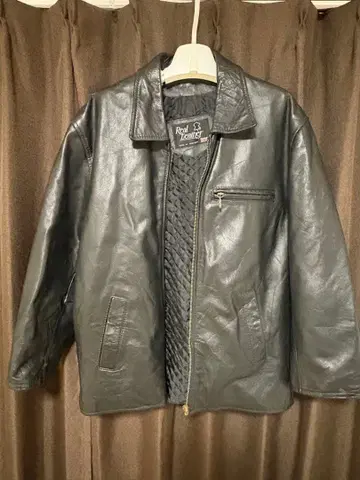 Real Leather 블랙 가죽 자켓