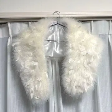 [ 새상품급 ] 성인식 퍼 숄 페더 숄 스톨 후리소데