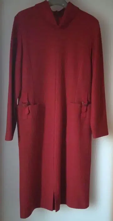 빨간색 긴팔 원피스 11호 새상품급