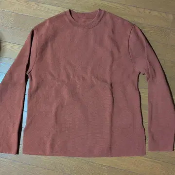 LIDnM 리드엠 코튼 크루넥 스웨터 오렌지 M