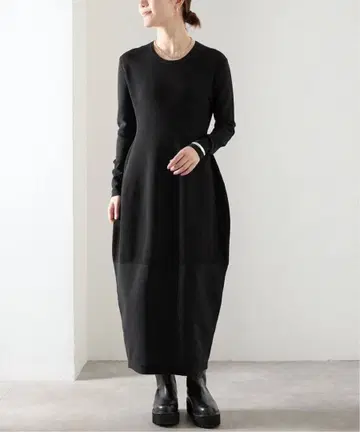 VERMEIL par iena 형태 니트 배럴 라인 원피스