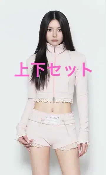 THEREDTHREAD S jersey jacket shorts lace