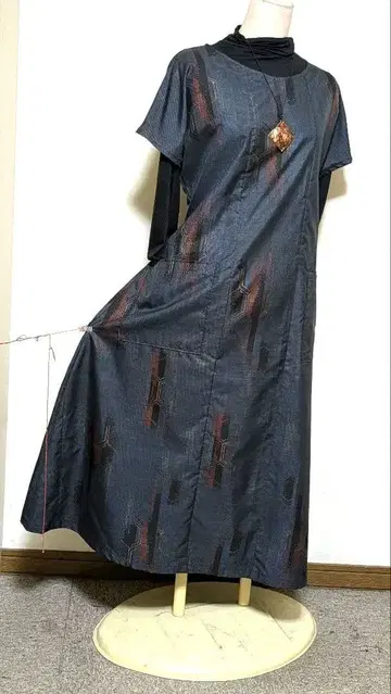 오시마  기모노 리메이크 롱 원피스 B 9