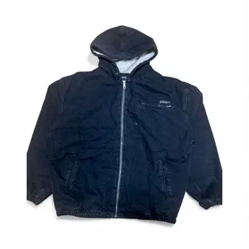 HUF 후드 부착 블랙 점퍼