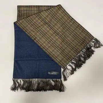 [ dunhill ] 던힐 머플러 네이비 브라운 블랙 체크