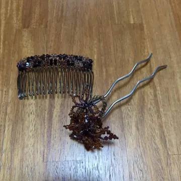 CompleBiz 비즈 꽃 모양 헤어핀 & 빗 세트