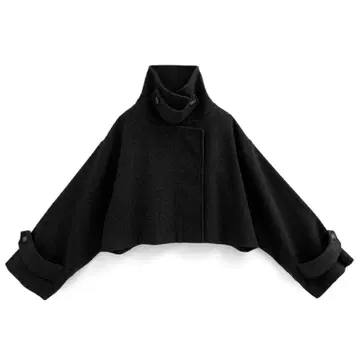 택 포함 미사용 새상품 스탠드 카라 숏코트[kz571] GRL 그레일