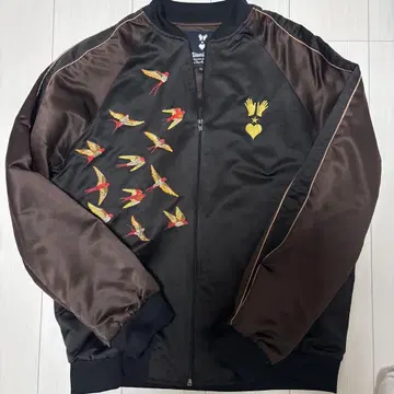 [ 거의 미사용 ] 자수 스카잔 블랙 브라운 정가 5만 정도