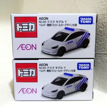 토미카 2대 이온 한정판 NO.83 테슬라 모델 Y 벨기에 경찰 순찰차