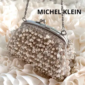 [ 새상품급 ] 미쉘클랑 펄 비즈 자수 파티 백 결혼식 2차 모임