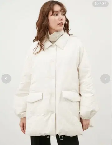 스텐칼라 프렌치 다운 A라인 코트